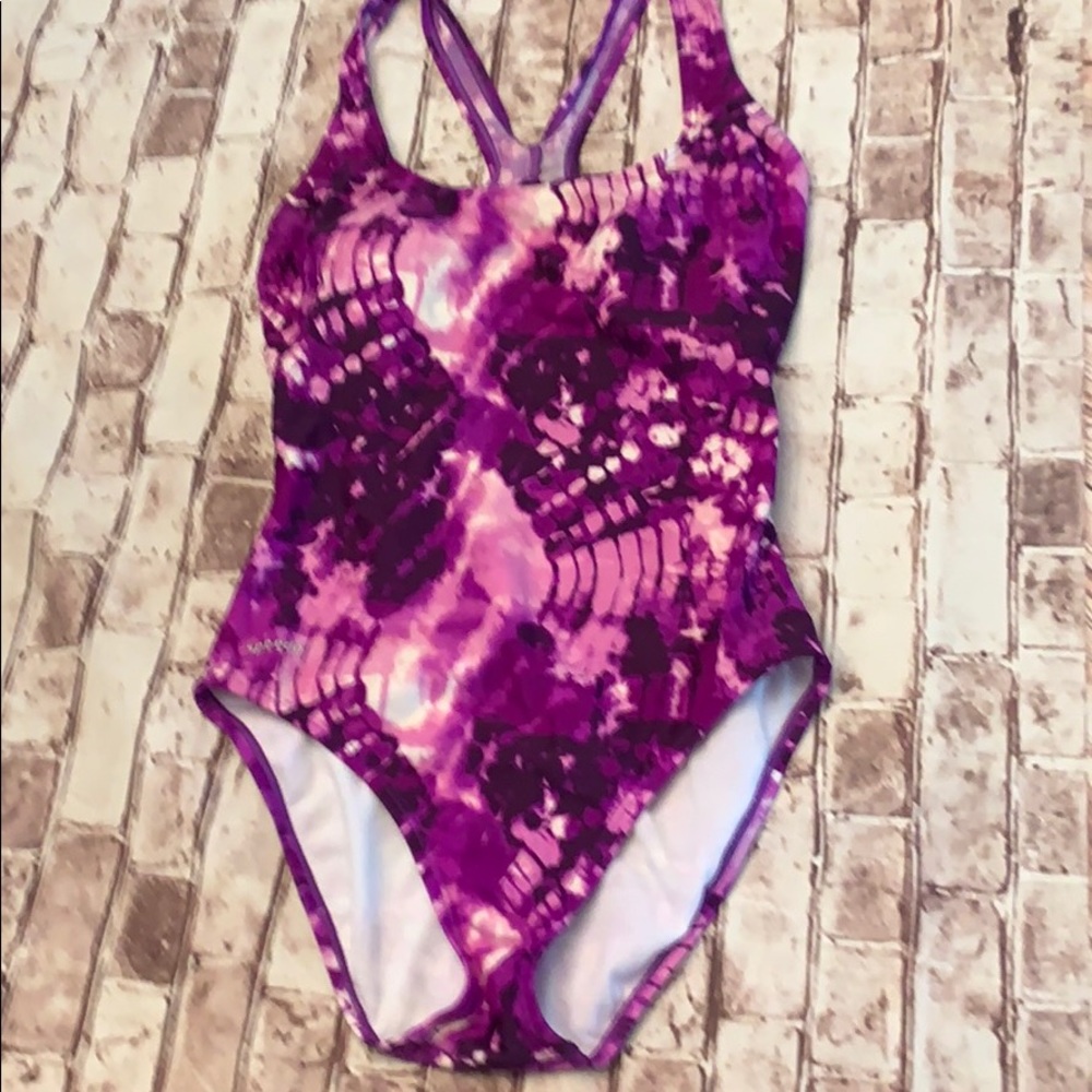 Speedo one piece swimsuit bathing suit 10 *
